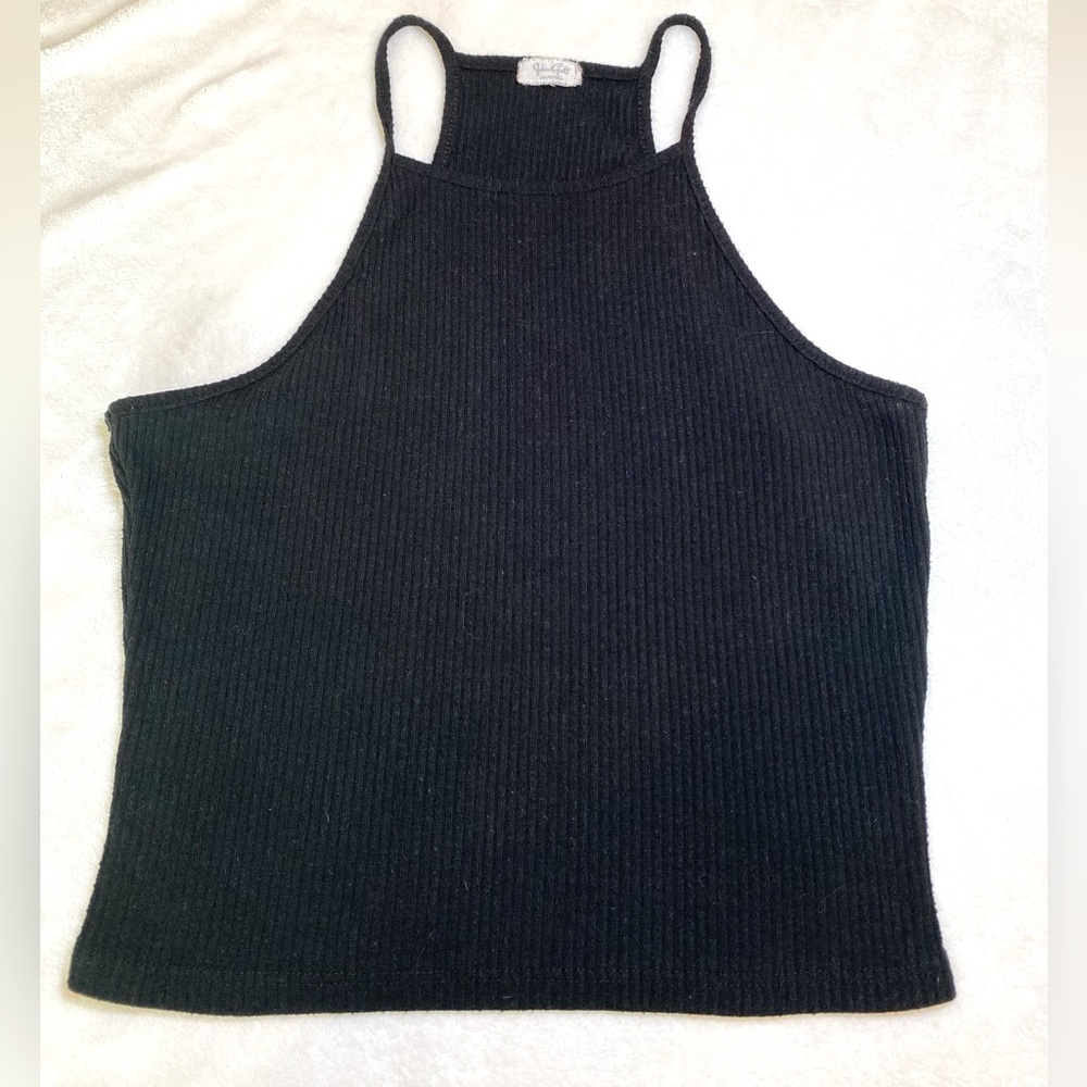 John Galt by Brandy Melville Black Ribbed Tank Top